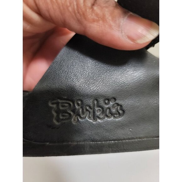 Birkenstock Style Black Double Strap Slide Sandals With Buckles Size 41 - Picture 10 of 15
